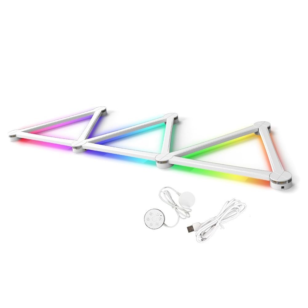 Barra de luz LED RGB inteligente con USB, 16 millones de colores regulables, sincronización de música, decoración del hogar