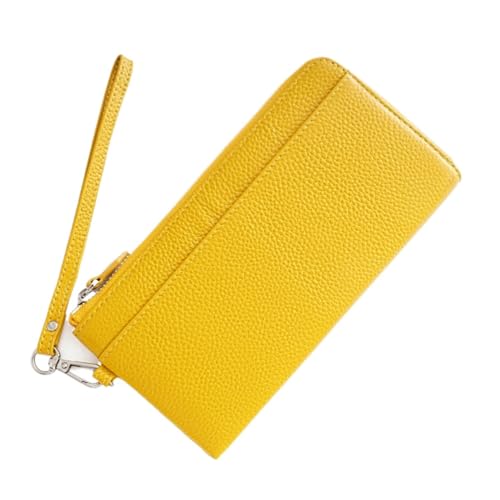 Rfid Blocking Zipper Around Wallet for Women Genuine Leather Long Wallet Wristlet Clutch Purse Bag
