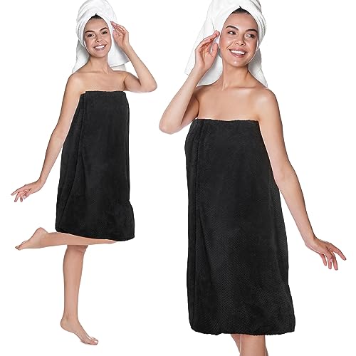 Image of Tigeen 6 Pack Women Waffle Bath Wrap Towel Dress