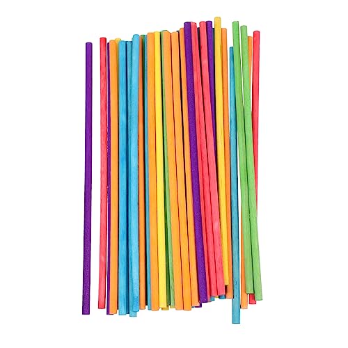 OFFSCH 100pcs Colored Wooden Musical Sticks Boy Girl Percussion Instrument Sticks for Early Education Safe Rounded Edges for Classroom Rhythm Activities