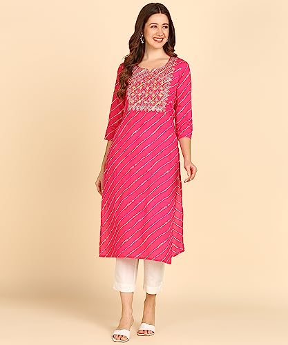 Image of Maaesa Printed Cotton Kurta for Women