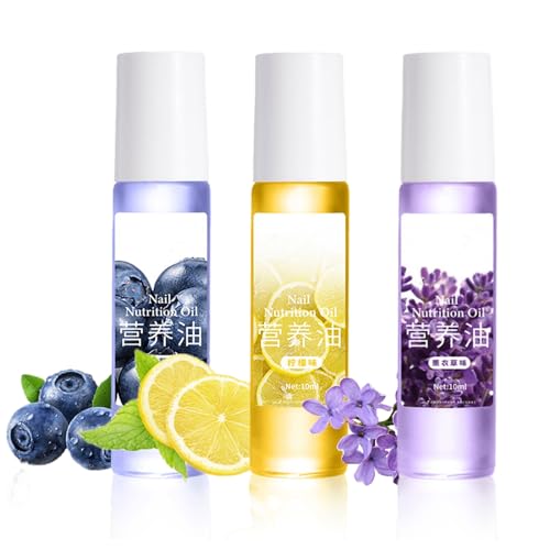 Cuticle Oil For Nails, Roll-On Nail Nutritional Oil Repaired Dryness Damaged Nails and Cuticle, Strengthener Repair Manicure for Brittle Peeling Breaking Thin Nails, Moisturizer, Growth