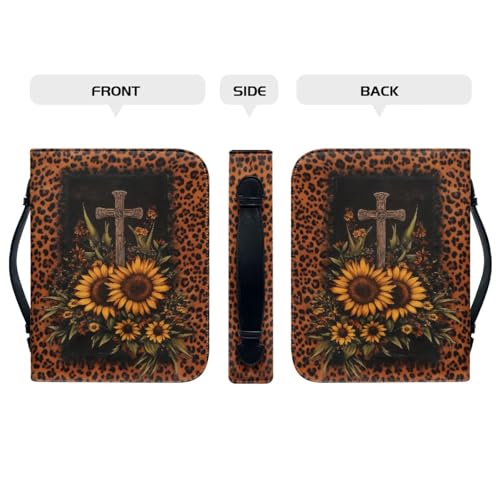 Bible Cover Cases Women Men Large Leather Bible Bag with handle Lightweight Tote Bag3