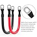 4 AWG Battery Cable 4AWG Gauge Pure Copper Battery Inverter Cables with 3/8 in Lugs Both Ends Power Inverter Wire Set for Automotive Solar Marine Boat RV Car Motorcycle Red and Black (9in)