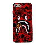 Beefkcase Hoolcase for iPhone 7 for iPhone 8 for iPhone SE Soft Case for Shark Face/Shark Teeth Fans Kids Boys, Cartoon Cute Fun Shockproof TPU Protective 4.7 Inch Case for iPhone 7/8/SE (H-YU)