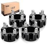 10L0L 2 Inch Golf Cart Wheel Spacers Kit with Lug Nuts Fits for Yamaha Club Car EZGO ATV, 4X4(101.6mm) Bolt Pattern, 2.68''(68mm) Hub Bore, 1/2-20 Studs (4 Pack),Black