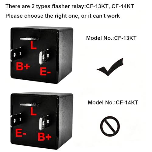 Image of Gebildet 2 pieces 12V 3 Pin Electronic LED Flasher Relay 0.1W-150W c /m Motorcycle Turn Signal Adjustable Flasher CF-14KT, comes with 6pcs Terminals