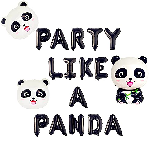 JeVenis Party Like A Panda Balloon Party Like A Panda Banner Panda Birthday Decoration Panda Party Decoration Panda Party Supplies Panda Balloon