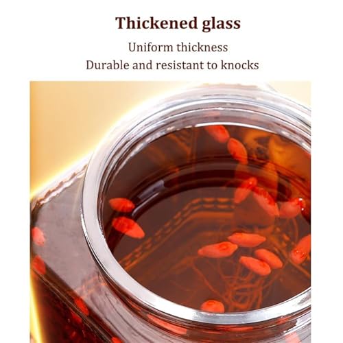 Wasserspender aus Glas mit Wasserhahn und Abdeckung, 3L/5L/7,5L Fassungsvermögen, Getränkebehälter für kalte Getränke, ideal für Büro und Camping