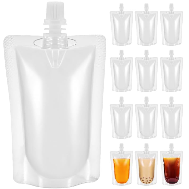 Sacs jetables en plastique Kichvoe transparents 200ml pour boisson extérieur voyage