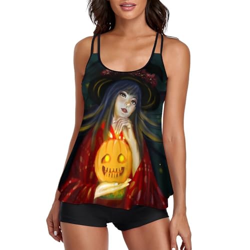 Robe de plage tankini sorcière rouge pour vos journées ensoleillées