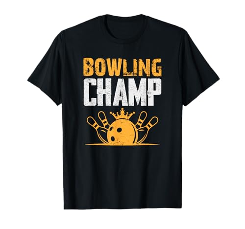 Regalo de liga divertida vintage de Bowling Champ Camiseta
