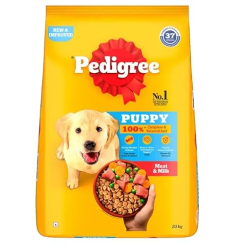 Pedigree Puppy Dry Dog Food, Meat & Milk, 20 kg, Contains 37 Essential Nutrients, 100% Complete & Balanced Food for Puppies (B00OMU5UWW) Amazon Price History, Amazon Price Tracker