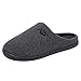 Zapatillas de estar por casa para mujer, cálidas, de felpa, de algodón, antideslizantes, para la nieve, unisex, para exteriores, no se exponen, con dedos de algodón Dark Gary 4 48