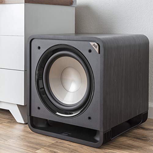 Polk Audio Subwoofer HTS 12, tecnologia de porta de energia, woofer de 30,5 cm, até 400 W Amp, melho