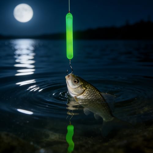 Uzndq 50 Stück Knicklichter Angeln,Zum Nachtfischen Leuchtstäbe Angeln, Angel Knicklichter für Nachtfischen, Stangen, Rutenspitzen, Schwimmer