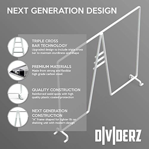 Neatly Made White Wire Shelf Dividers For Closet Organization 8-Pack – Sturdy And Easy Set-Up Closet Shelf Dividers For Wire Shelves 12 Inches Deep With Bonus Rose Gold Hanger #TOP3