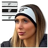 Women’s Winter Headbands | Cute Black & White Fuzzy Snow Ear Muff | Fashion Apres Ski Fleece Wide Headband Ear Warmer for Women | Warm Cozy Inside Fur for Cold Weather | Polka Dot Headband | 3 Pack