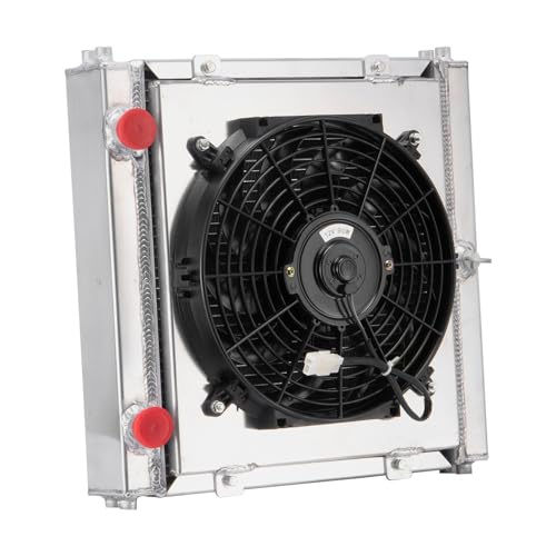 3 Row Aluminum Radiator Shroud Fan Compatible with Dragster/Roadster Style Racing Radiator