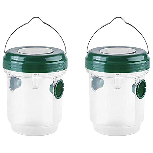 YChoice365 Lot de 2 pièges à guêpes à insectes avec LED UV pour balcon, terrasse, extérieur, verger durable Cover