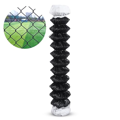 Black PVC Chain Link Fence 4x50 ft, 11.5 G, 3mm, PVC Coated