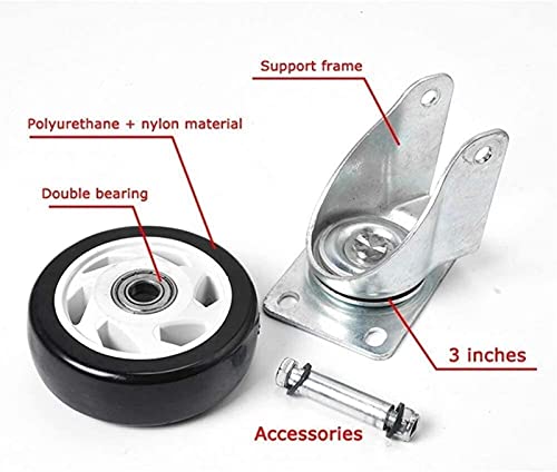 Roues en PU de 5 pouces à plaque fixe pour une manutention fluide et durable
