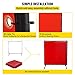 Mophorn Welding Screen with Frame 6' x 6', Welding Curtain with 4 Wheels, Welding Protection Screen Red Flame-Resistant Vinyl, Portable Light-Proof Professional