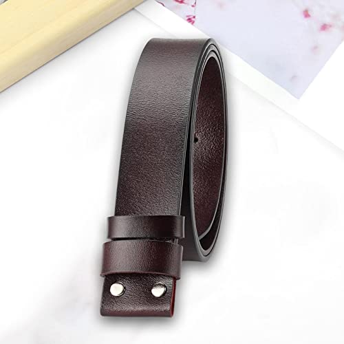 Belt Without Buckle, Replacement Belt Strap Heavy Duty Adjustable Accessories Belt Strap Without Buckle for Kids Jeans Trousers Pants, Dark Brown4