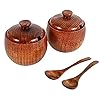 SUIKER KOM HOUTPICE POT JAR ZOUT KELLAR CRUSIVE CONTAINER MET DOESTELLING VOOR KEUKEN OPSLAG 2SET, Thuis Essentials