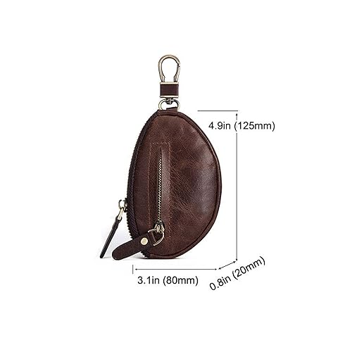 GUZUHUKU Mini Coin Purse, Genuine Leather Zipper Wallet Portable Coin Purse Coin Wallet Card Case Key Case Can Hold Credit Cards ID Keys Headphones Lipstick Coins Jewelry Christmas2