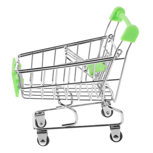 Toyvian Mini Carrito De Compras De Juguete, Carrito De Simulación Divertido, Cesta De Almacenamiento De Artículos Diversos, Carrito De Compras Pequeño