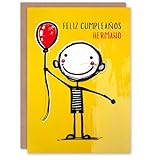 Artery8 Feliz Cumpleaños Hermano Globo Niño Dibujo Birthday Tarjeta De Cumpleaños