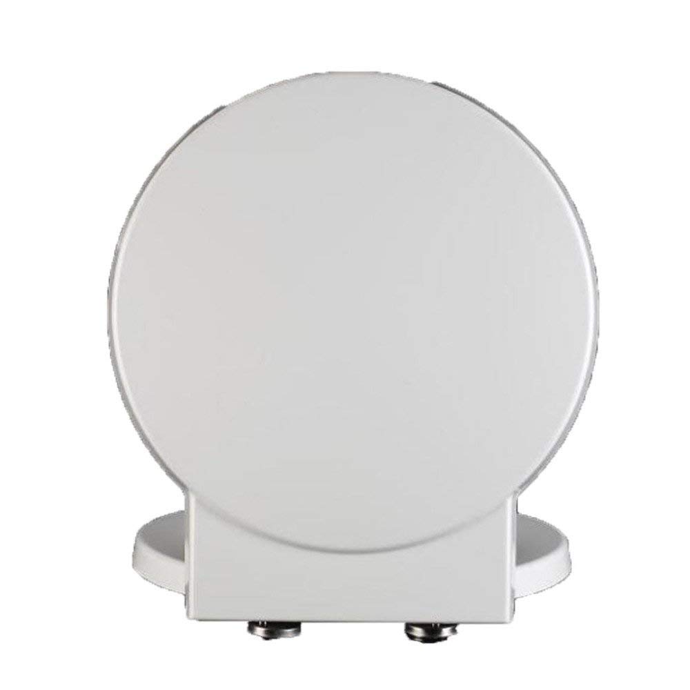 Toilettendeckel mit antibakterieller Harnstoff-Formaldehyd-Harz-Dämpfungsabdeckung für runde Toilette, Weiß-41,1-45,7 * 40 cm Lieblingsgeschenk