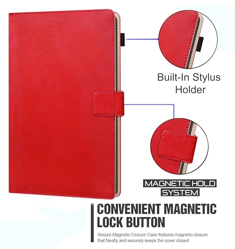 Image of TGK Flip Cover for Infinix XPAD LTE 11 inch Tablet Case with Stylus Holder (Red)