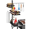 Griddle Caddy for Blackstone Griddle Accessories BBQ Grill Caddy with Paper Towel Holder Outdoor Kitchen Accessories for Camper Grilling Accessories Grilling Gifts for Men