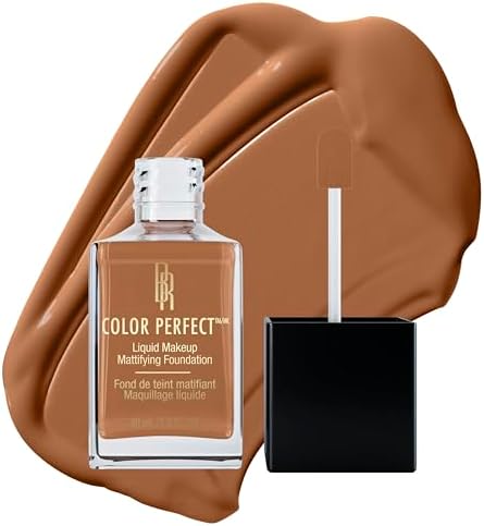 Black Radiance Color Perfect Liquid Full Coverage Foundation Makeup, Caramel, 1 Fluid Ounce