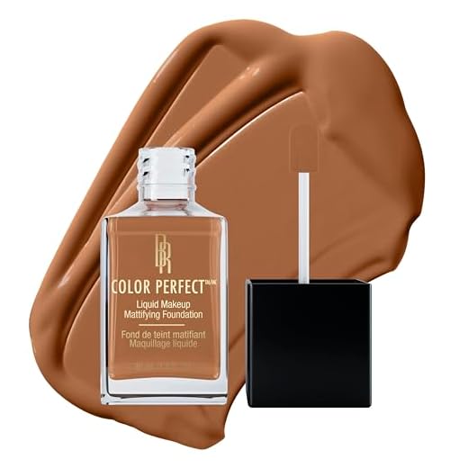 Black Radiance Color Perfect Liquid Full Coverage Foundation Makeup, Caramel, 1 Fluid Ounce