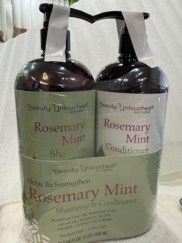 Beauty Untouched Rosemary Mint Shampoo & Conditioner, 64 oz Each, 2 Pack