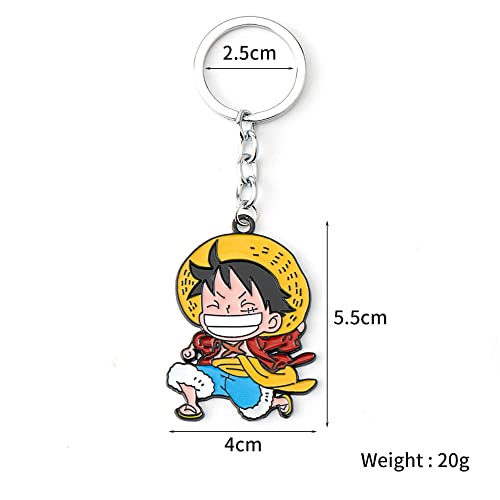Heyu Jewelry Japanese Anime Keychains Figure Luffy Keyring Enamel Metal Alloy Keychain For One Piece Fans #TOP1