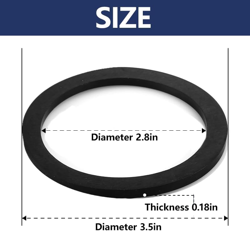 4 Pcs Viton Fuel Gas Tank Cap Gaskets Replacement for Kenworth T400 T440 T450 T470 T600 T660 T680 T2000 W900, Black Rubber, Red, Prevents Leaks, Easy Installation
