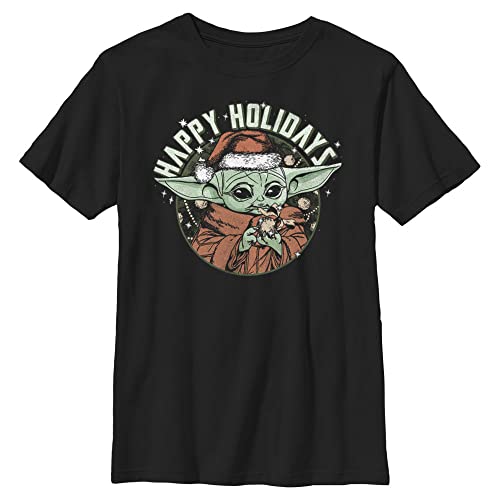 T-shirt Mandalorian Grogu noir en taille Large vêtement enfant Star Wars