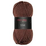Frida's Wollhaus Pro Lana 50 g Star Stricken Häkeln Wolle Garn weich pflegeleicht 39 Farben (10 | Dunkelbraun)