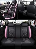 【Muy elegante】 El diseño exterior clásico y la sensación novedosa hacen que el asiento de su automóvil sea más hermoso, está lleno de elogios. Incluido: 2 fundas para asientos delanteros + 3 fundas para asientos traseros. Mi tienda tiene cientos de estilos únicos de fundas asientos coche, visite la tienda para ver más, ¡seguro que hay uno que le guste!