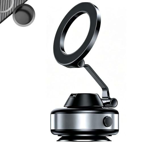 TETGSET Snapmount Handy Halterung 2026 Neu Snap Mount Handyhalterung Elektrisch Selbstansaugende Auto Handyhalterung 360 Drehbar Und Platzsparend Faltbar Universell Anti - Rutsch (Silber)