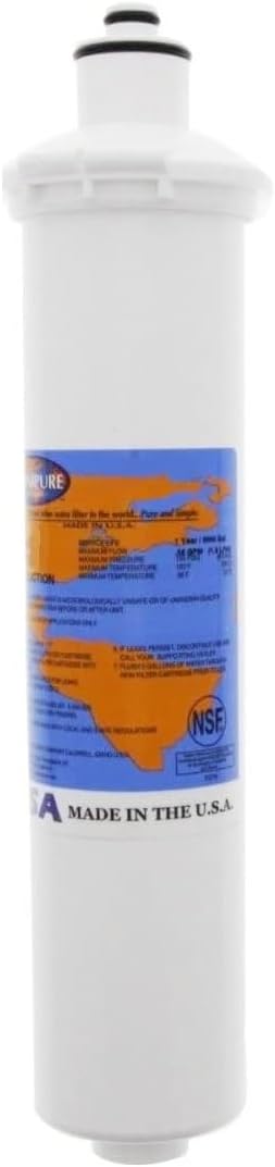 IPW Industries Inc - Omnipure (E5615-P) - 12" x 2.5" E-Series 1 Micron Carbon Block Filter for ELF Series Compatibility and Water Filtration Replacement