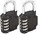 CASEMATIX Adjustable Combination Pad Lock 4 Digit Weather Resistant Combo Padlock Locks for Cases and Toolboxes, Gate Lock, School Locker, Gym Lockers and More - Rugged Combination Padlocks (2-Pack)