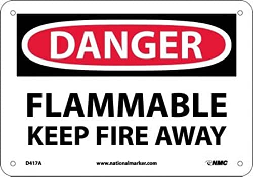 Panneau danger flammable en aluminium NMC D417A haute durabilité