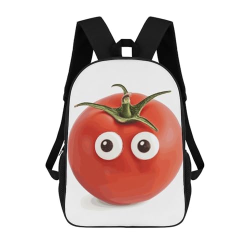Sac à dos pour ordinateur portable 17 pouces My Head Tomatoes léger et durable unisexe