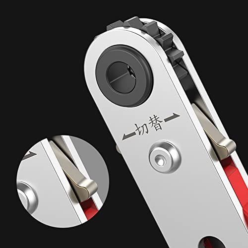 Toolcool Mini Ratchet Wrench Screwdriver 1/4 Inch Hex Screwdriver Bit Drive Ratchet Wrench Offset Screwdriver Magnetic With Flat And Phillips Bit #TOP4