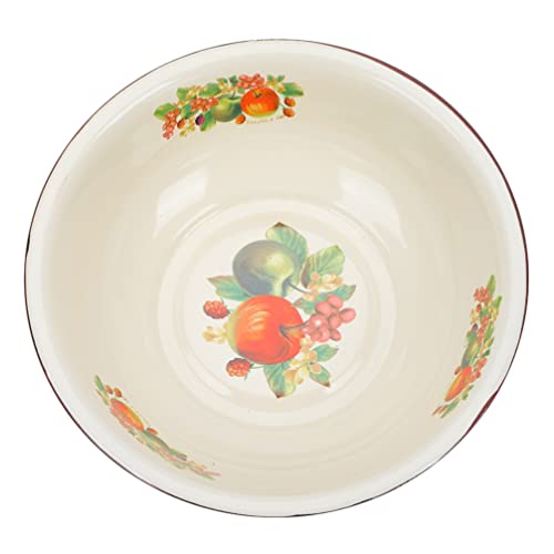 Tazón esmaltado vintage de 11.02 pulgadas con base antideslizante para cocina miniatura 1